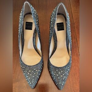 White House Black Market Black Embellished Women's Shoes